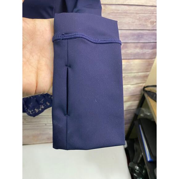 $188 KATE SPADE New York Womens Small Eyelet JACKET Zip NAVY BLUE Stretch - Picture 9 of 12